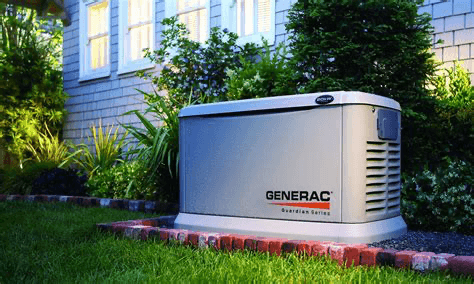 Generac Guardian Series standby generator installed at a home